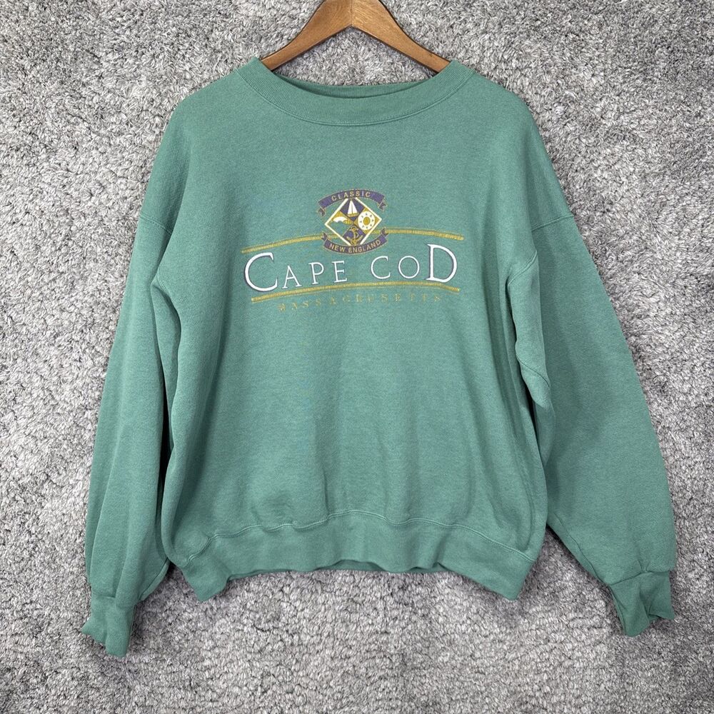 Vintage Cape Cod 90s Sweatshirt Green Size XL